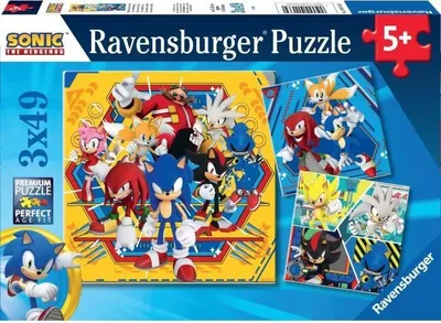 Image de Puzzle Les Aventures de Sonic, 3 x 49 Pièces, A partir de 5 ans, Ravensburger
