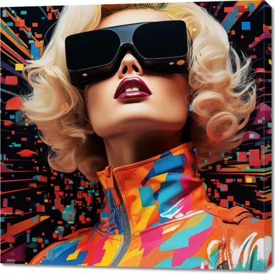 Produktbild von Bild 100x100cm Retro Futurismus