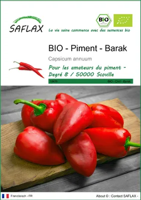 Image de SAFLAX  -- Piment - Barak - 15 graines - Capsicum