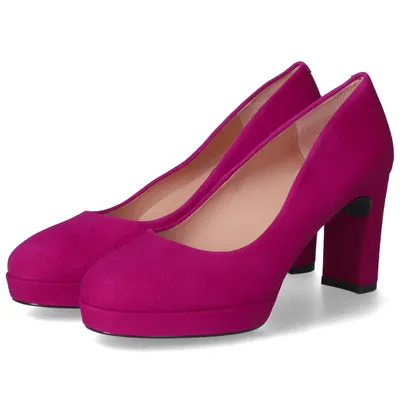 Produktbild von Unisa Damen Pumps in Pink, klassisches Rauleder-Design, Größe 37, mit Blockabsatz