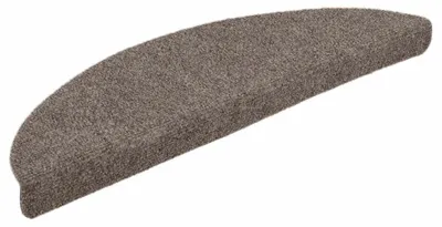 Image de vidaXL Tapis de sol auto-adhésifs 15 pcs. 65x21x4 cm Beige Demi-Rond Grand