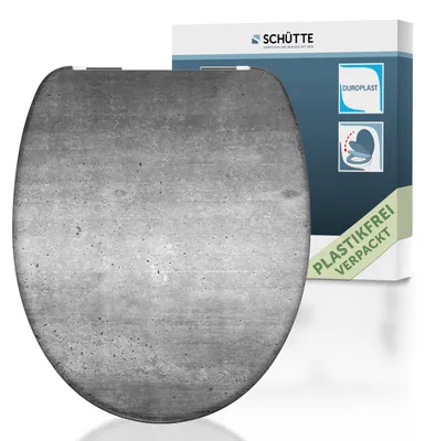 Produktbild von SCHÜTTE WC Sitz INDUSTRIAL GREY, Duroplast Toilettendeckel mit Absenkautomatik, Klobrille, Toilettensitz