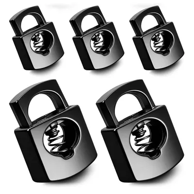 Produktbild von 5er-Set Festival-Armbandverschlüsse, Schnallen mit Federmechanismus, Kordelstopper für Stoffbänder, für Konzerte, Partys, Messen und Events