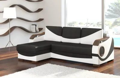 Zdjęcie produktu dla Funkcja spania, rozkładana sofa, narożnikowa sofa, kanapa, tapicerowany zestaw mebli
