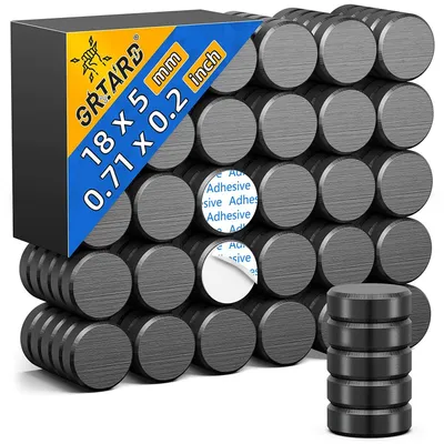 Produktbild von Runde Scheibenmagneten selbstklebend, 18 mm Durchmesser, 100 Stück, für Bastelarbeiten