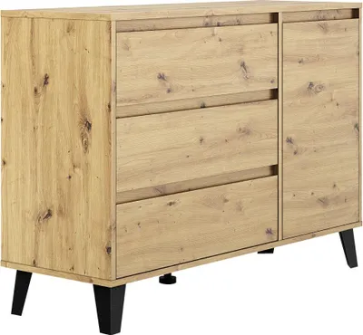 Obrázok produktu pre Kondela Jednodverová komoda so zásuvkou Bogan New 1D3S - dub artisan