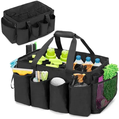 Productafbeelding van Schoonmaakorganizer schoonmaakcaddy schoonmaaktas - Stevige bodem - 48,3 x 27,9 x 27,9 cm - Voor huishouden en auto