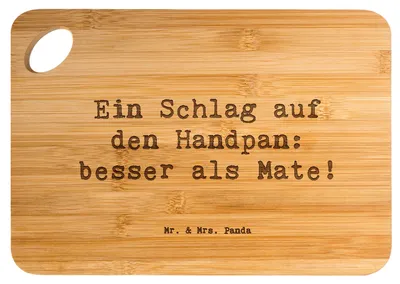 Produktbild von Mr. & Mrs. Panda Hackbrett Spruch Handpan Zauber - Transparent - Geschenk, Klänge, Musik, Musiker, Instrument, Holzbrett, Brett, Frühstücksbrett, Musikinstrument, Lernen