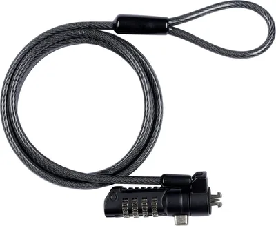 Produktbild von eSTUFF GLB220102, 1,8 m, Kensington, Code, Kohlenstoffstahl, Schwarz