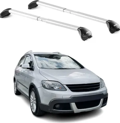 Image de Barres de toit pour VW Golf V Cross/Plus/Break 2004-2014 Gris Argenté 2x ABE