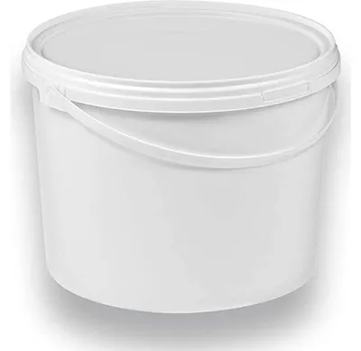 Produktbild von SILPLAST Eimer mit Deckel 10L x 1 Kunststoffeimer 10 Liter lebensmittelecht stapelbar Plastikeimer leer Weiß