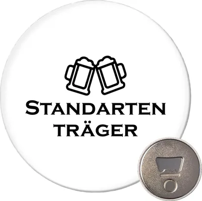 Produktbild von Huuraa Magnet Standartenträger Schützenfest 59mm Kühlschrankmagnet rund Flaschenöffner Geschenkidee