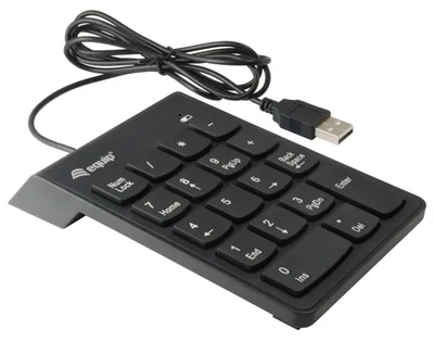 Produktbild von Equip USB Nummernblock Tastatur, Keypad, USB, 18, Universal, 1,35 m, Schwarz