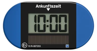 Productafbeelding van Parkeerschijf elektronische parkeerschijf - Solar - Zonne-energie - Met houder - Voor de auto