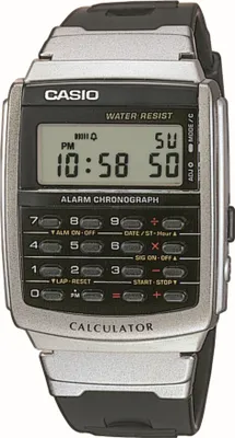 Produktbild von Casio Armbanduhr CA-56-1ER Rechnerfunktion schwarz silber