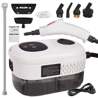 Dampfreiniger 2500 W, 1100 ml, 6 Stufen, 5 Bürstenköpfe
