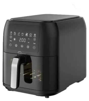 Heißluftfritteuse 8 L, 1700 W, 7 Programme, Touchscreen, Schwarz