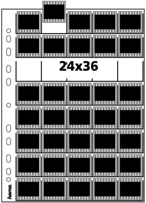 Produktbild von Hama Negative sleeves, 24 x 36 mm, Polypropylene, Polypropylen (PP), 24 x 36 mm, 230 mm, 300 mm, 344 mm, 240 mm