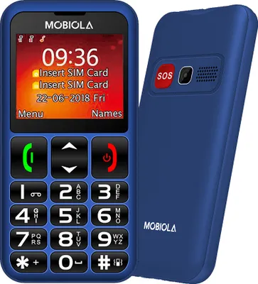 Zdjęcie produktu dla Telefon GSM Mobiola MB700 Niebieski 2G z ładowarką biurkową dla seniora