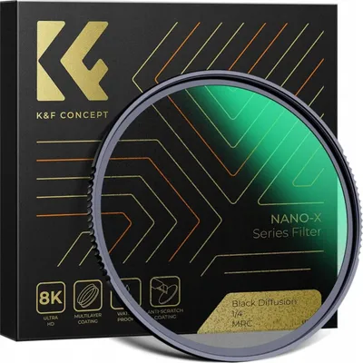 Image de HD Noir Filtre de diffusion 1/4 K&F CONCEPT pour 72mm 72 / KF01.1482