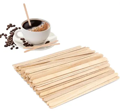 Holz-Kaffeerührstäbchen, 100 Stk., 11,3 cm, biologisch abbaubar