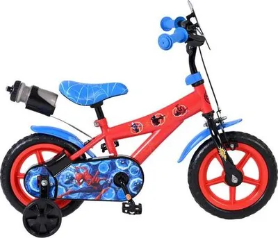 Produktbild von Spider-Man Kinderfahrrad - Jungen - Felgen aus Leichtmetall - 12 Zoll - Rot