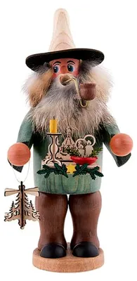 Produktbild von Räuchermann Leuchterhändler 19 cm – Original erzgebirgische Handarbeit, Weihnachts-Dekoration