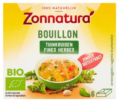 Productafbeelding van Zonnatura Fine Herbstock Bouillon Zonder Gist  (60 gr)