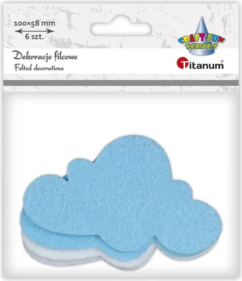 Zdjęcie produktu dla Dekoracje filcowe Chmury 6 szt Titanum