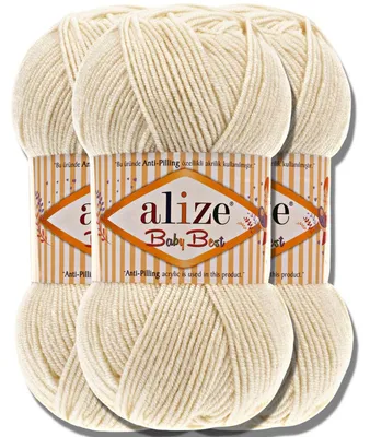 Produktbild von Alize 3x 100g Baby Best Wolle, Antipilling, Uni, Häkeln, Stricken (62)