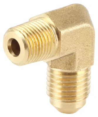 Obrázek produktu pro Přechodka z 4 AN na 1/8 NPT, 90° mosazný koleno s vnějším závitem, hadicový adaptér, antikorozní