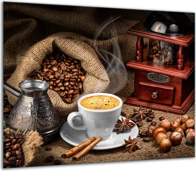 Obrázok produktu pre Kryt varnej dosky Sklenený kryt varnej dosky Splashback 60x52cm Káva