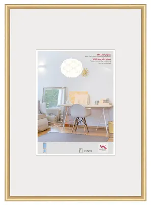 Zdjęcie produktu dla Walther plastikowa ramka New Lifestyle 30x40 cm złota szkło akrylowe elegancki design