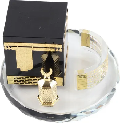 Produktbild von Muslimisches Kristallvergoldetes Kaaba-Modell Islamisches Gebäude Handwerkskunst Souvenirs Fahrzeugdekoration