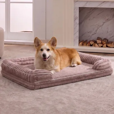 Image de Lit orthopédique pour chien avec housse lavable et intérieur imperméable