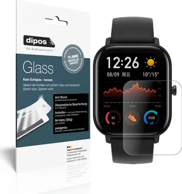 Produktbild von 1x Schutzfolie für Huami Amazfit GTS matt - Anti-Shock 9H Folie dipos Glass Kunststoffglas