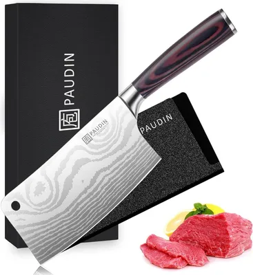 Obrázok produktu pre Nôž na krájanie dĺžka čepele 17 cm nôž na krájanie nôž na krájanie kuchársky nôž vyrobený z vysoko kvalitnej nehrdzavejúcej ocele ázijský viacúčelový kuchynský nôž pre domácnosť a kuchyňu