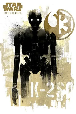 Obrázok produktu pre Star Wars: Rogue One – K-2S0 Grunge – 61 x 91,5 cm – plagát