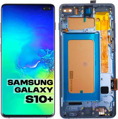 Productafbeelding van LCD-scherm + touchscreen voor de Samsung Galaxy S10 Plus G975, met een zwarte rand