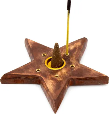 Produktbild von Räucherkegelhalter Stern aus Rosenholz