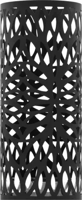 Obrázek produktu pro vidaXL Stojan na deštníky Leaf Motif Steel Black