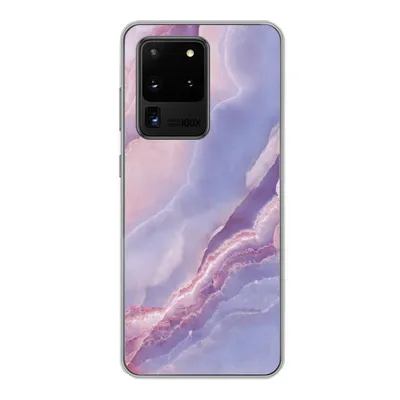 Produktbild von MuchoWow® Handyhülle Schutzhülle Hülle für Samsung Galaxy S20 Ultra Kalkstein - Naturstein - Mineralien Silikon Softcase Handy Hülle - Karteninhaber