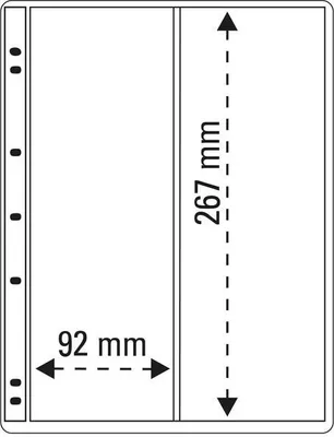 Produktbild von PRINZ 8032 ProFil Albenblätter, transparent, 2-Streifen