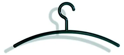Produktbild von Kleiderbügel, gebogen, Kunststoff, schwarz (5 Stück)