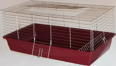 Produktbild von 1m Hasenkäfig Meerschweinkäfig rot