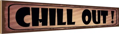 Produktbild von vianmo Holzschild 10x46 cm Chill Out