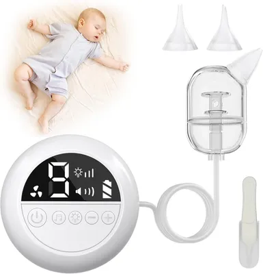 Produktbild von Nasensauger Baby Elektrisch, Nasensauger Baby Staubsauger für Neugeborene mit 9 Saugstufen und 3 Silikonspitzen, Nasensauger Elektrisch