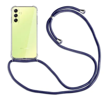 Produktbild von Handykette für Samsung Galaxy A34 5G Handyhülle mit Band Case Hülle mit Kordel Blau