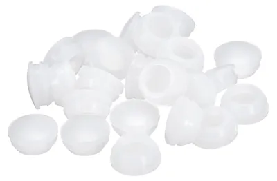 Silikon-Stopfen 25 Stück, rund, 18–19 mm, transparent