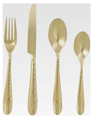 Produktbild von Besteckset für 4 Personen, 16-teiliges Edelstahlbesteck in Gold